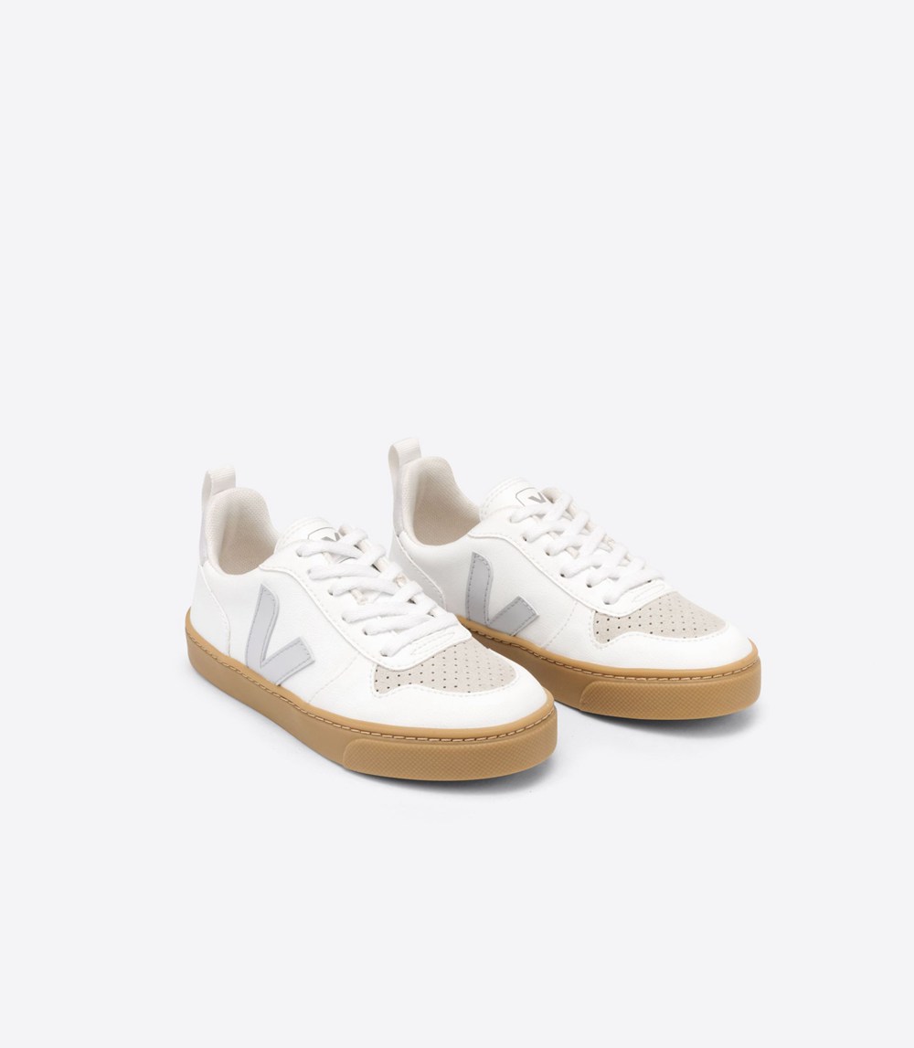 Veja Sneakers Barn - V-10 Lace Cwl - Vita/Beige - 362498-EMV